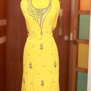 Yellow Sequins Embroidered Kurta