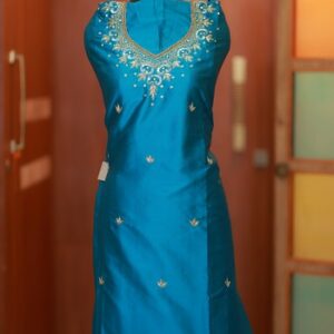 Turquoise Embroidered Kurta